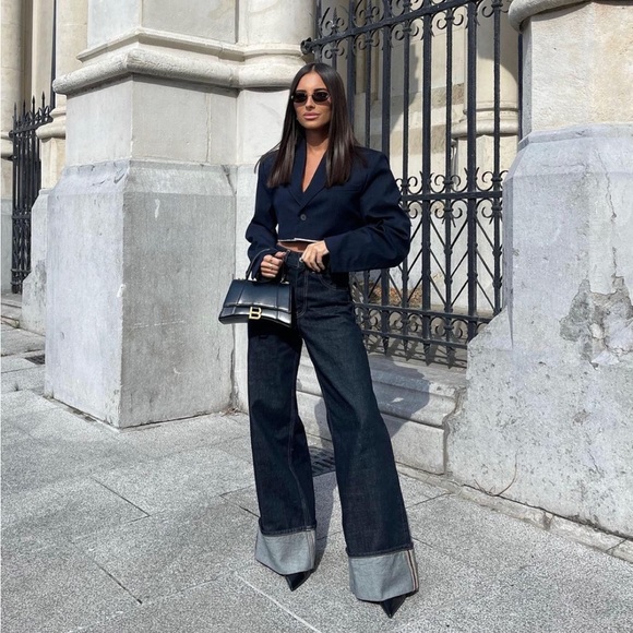 ZARA striped crop bomber blazer - Picture 3 of 15